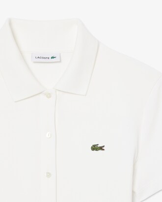 Stretch Piqu&eacute; Pleated Polo Dress