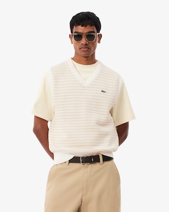 Striped Knit Sweater Vest