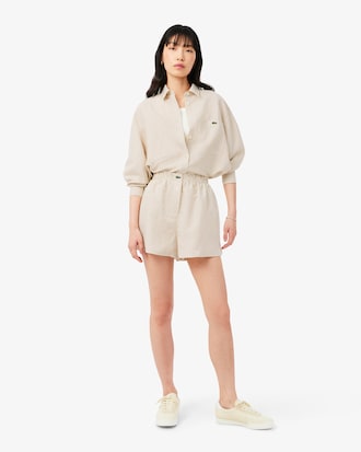 Oversized Linen Blend Shorts