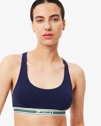 Contrast Band Stretch Cotton Bralette