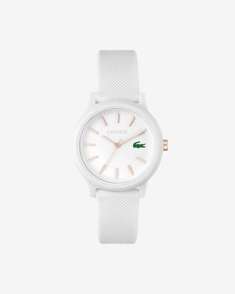 Women's Lacoste.12.12 White Silicone Strap Watch