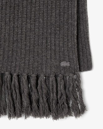 Fringed Carded Wool Scarf