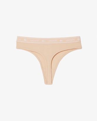 Logo Waist Stretch Cotton String Briefs