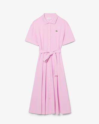 Flared Piqu&eacute; Polo Dress