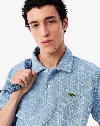 Classic Fit Monogram Terry Polo Shirt