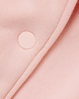 Unisex Embroidered Badge Fleece Bomber Jacket