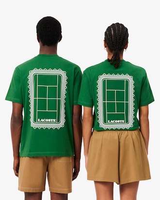 Tennis Print Cotton Jersey T-shirt