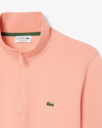 High Neck Zipped Fleece Sweatshirt