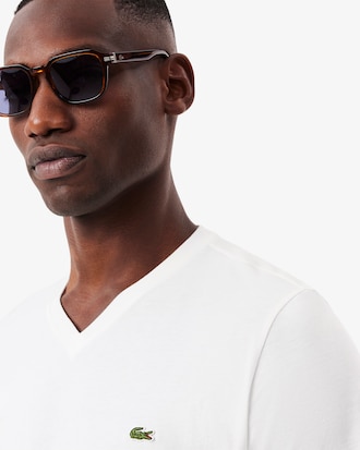 Lightweight Cotton Pima V Neck T-shirt