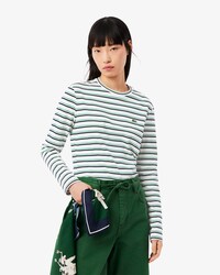 Long Sleeved Striped Cotton T-shirt