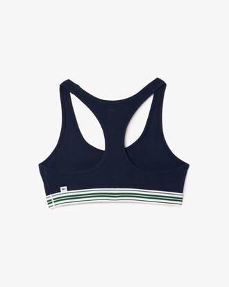 Contrast Band Stretch Cotton Bralette