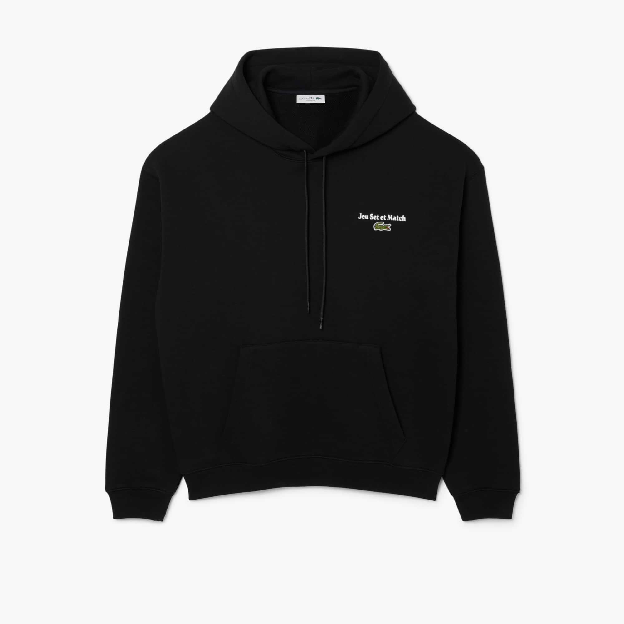 パーカー・フーディ LACOSTE Men Hoodies SH9839 31 Black Men's Cotton Fleece Hoodie - Sweaters & Sweatshirts - New In