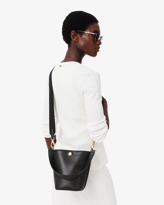 Small Tennis Bliss Leather Bucket Bag