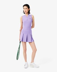 Sleeveless Stretch Dual Fabric Tennis Polo Shirt