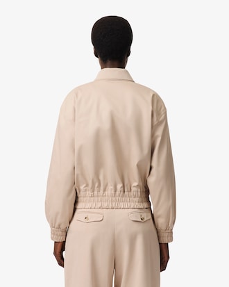 Double Collar Stretch Gabardine Jacket