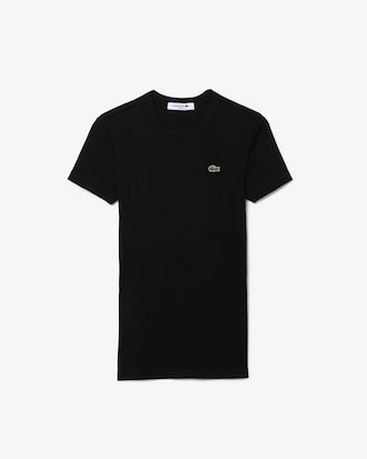 Slim Fit Ribbed Cotton T-shirt