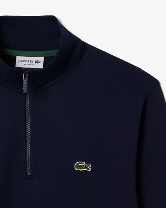 High Neck Zipped Fleece Sweatshirt