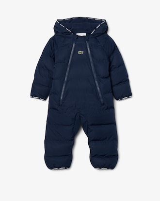 Infants&rsquo; Hooded Taffeta Pramsuit