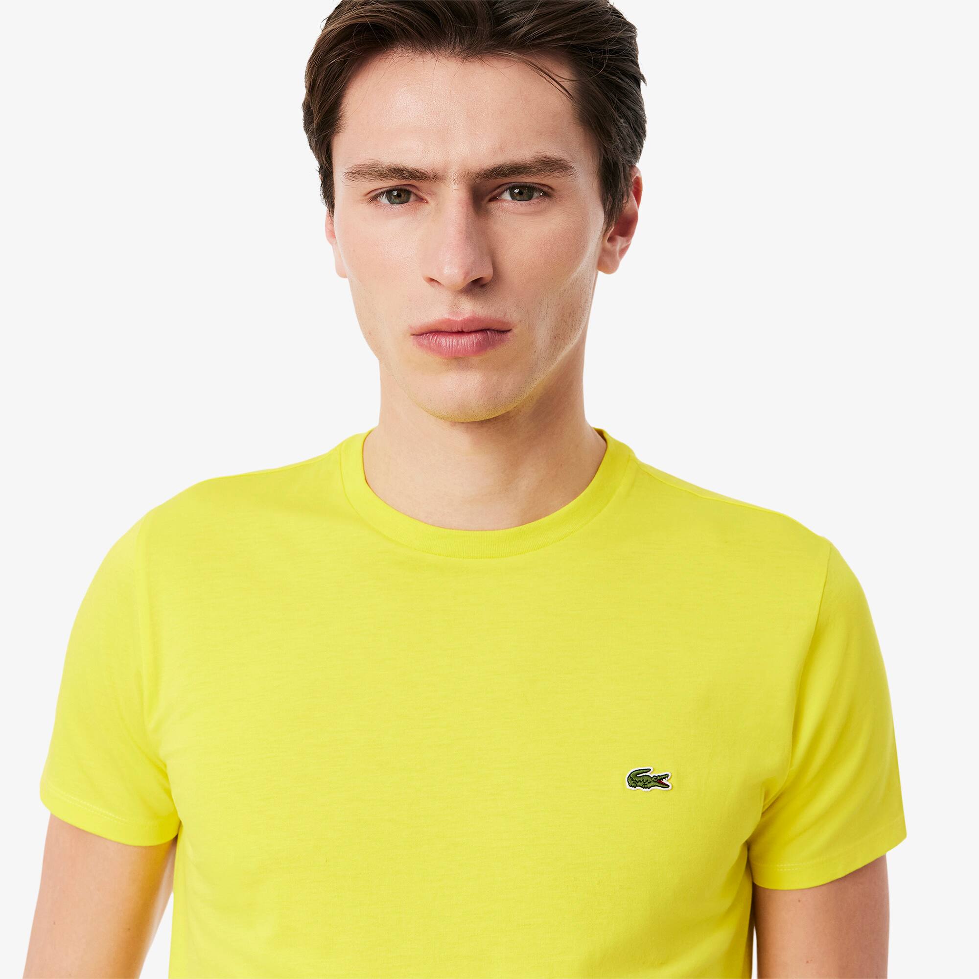 Tシャツ・カットソー LACOSTE Men T-shirt Yellow TH6709 Z6S Cotton Pima T-shirt - Men's t-shirts - New In 2025 | Lacoste