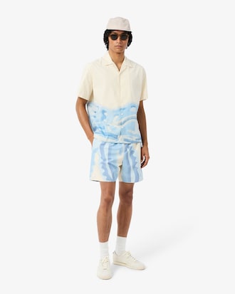 Striped Poplin Jockey Cap