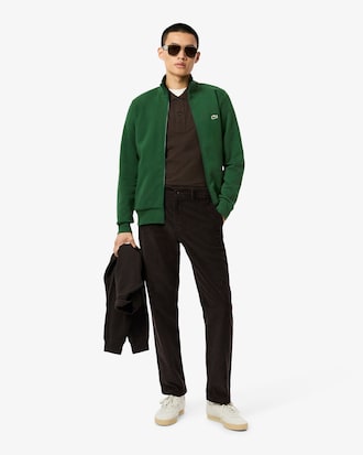 Zip-Up High Neck Fleece Sweatshirt