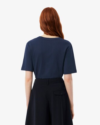Relaxed Fit Soft Cotton V Neck T-shirt