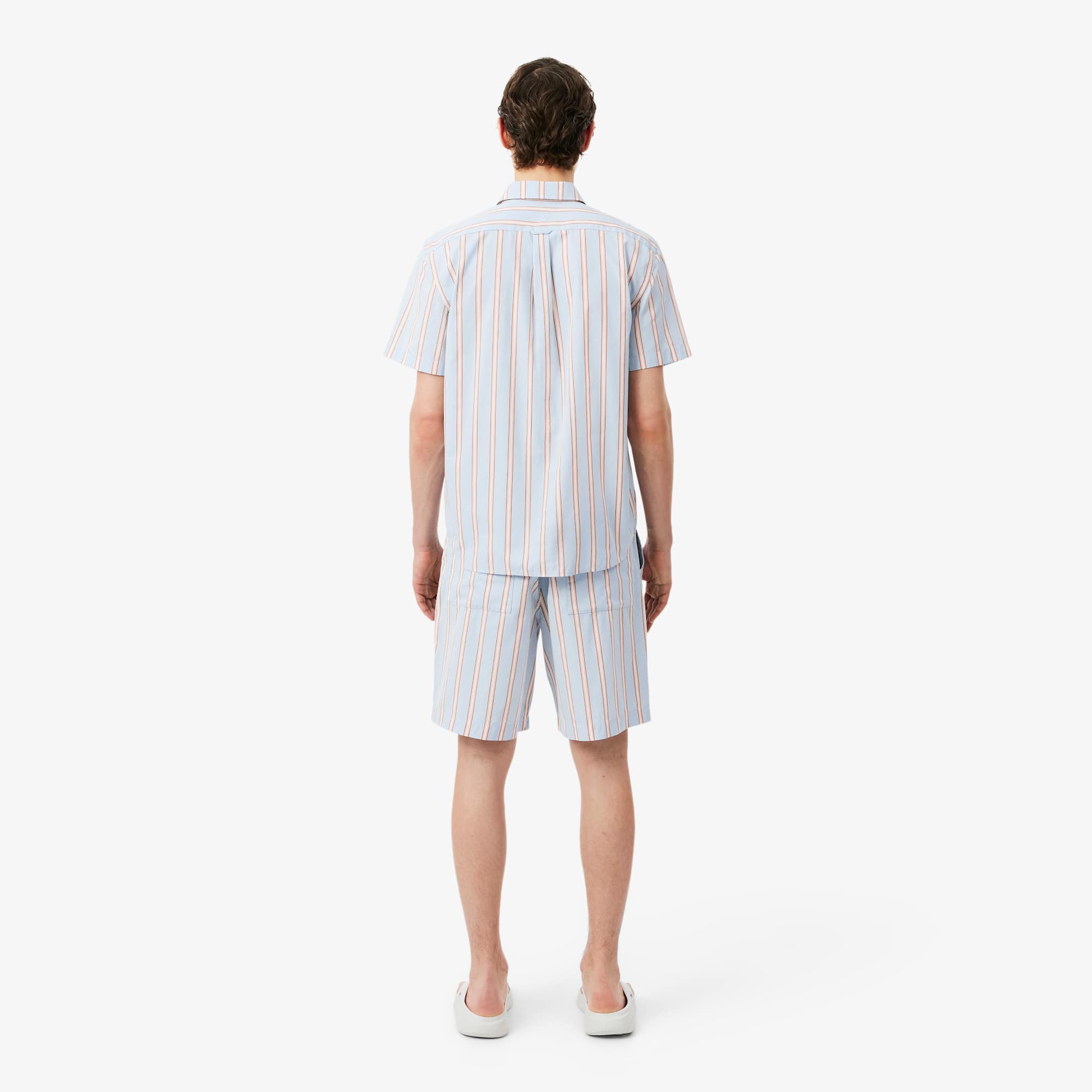 Striped Cotton Poplin Shorts - Shorts - New In 2026 | Lacoste