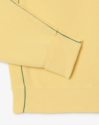 V Neck Moss Stitch Cotton Cardigan