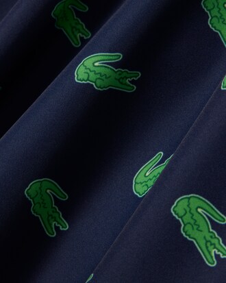 Mid Length Crocodile Print Swim Trunks