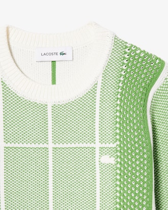 Tennis Court Graphic Jacquard Sweater