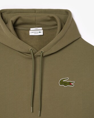 Loose Fit Badge Accent Hoodie