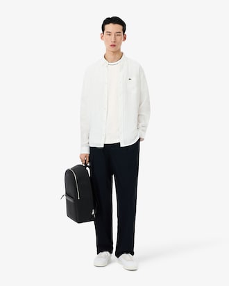 Stretch Piqu&eacute; Stripe Collar T-shirt