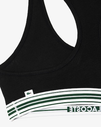 Contrast Band Stretch Cotton Bralette