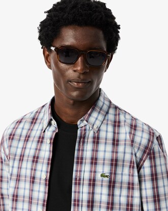 Regular Fit Poplin Plaid Shirt