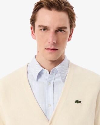 Relaxed Fit Stripe Detail Cotton Cardigan