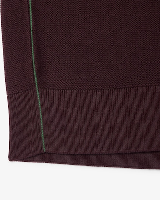 Cotton and Wool Blend Moss Stitch Cardigan