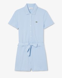 Stretch Piqu&eacute; Polo Collar Playsuit