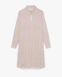 Fluid Crepe Shirt Collar Dress
