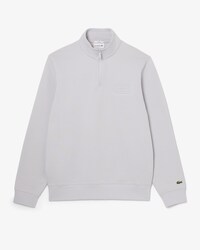High Neck Embossed Zipped Sweatshirt