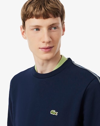 Stripe Band Fleece Sweatshirt