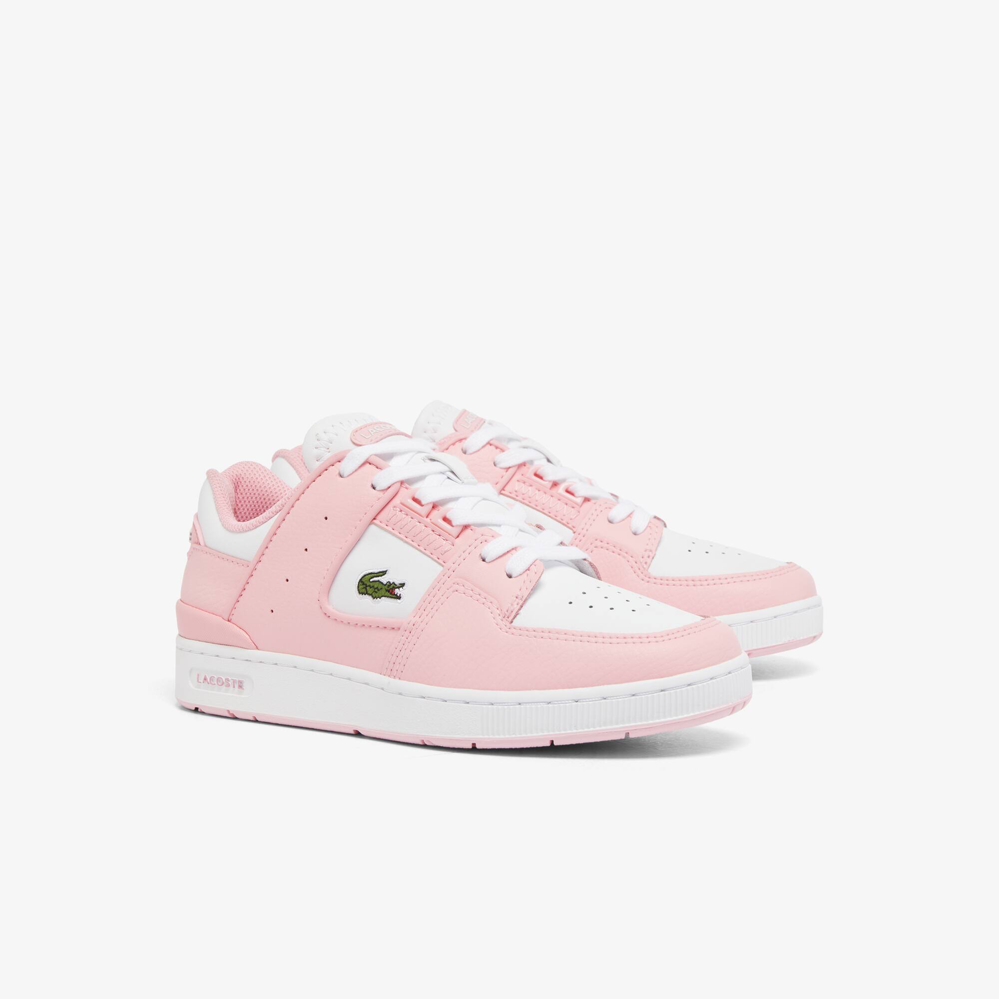 Lacoste pink leather sneakers deals