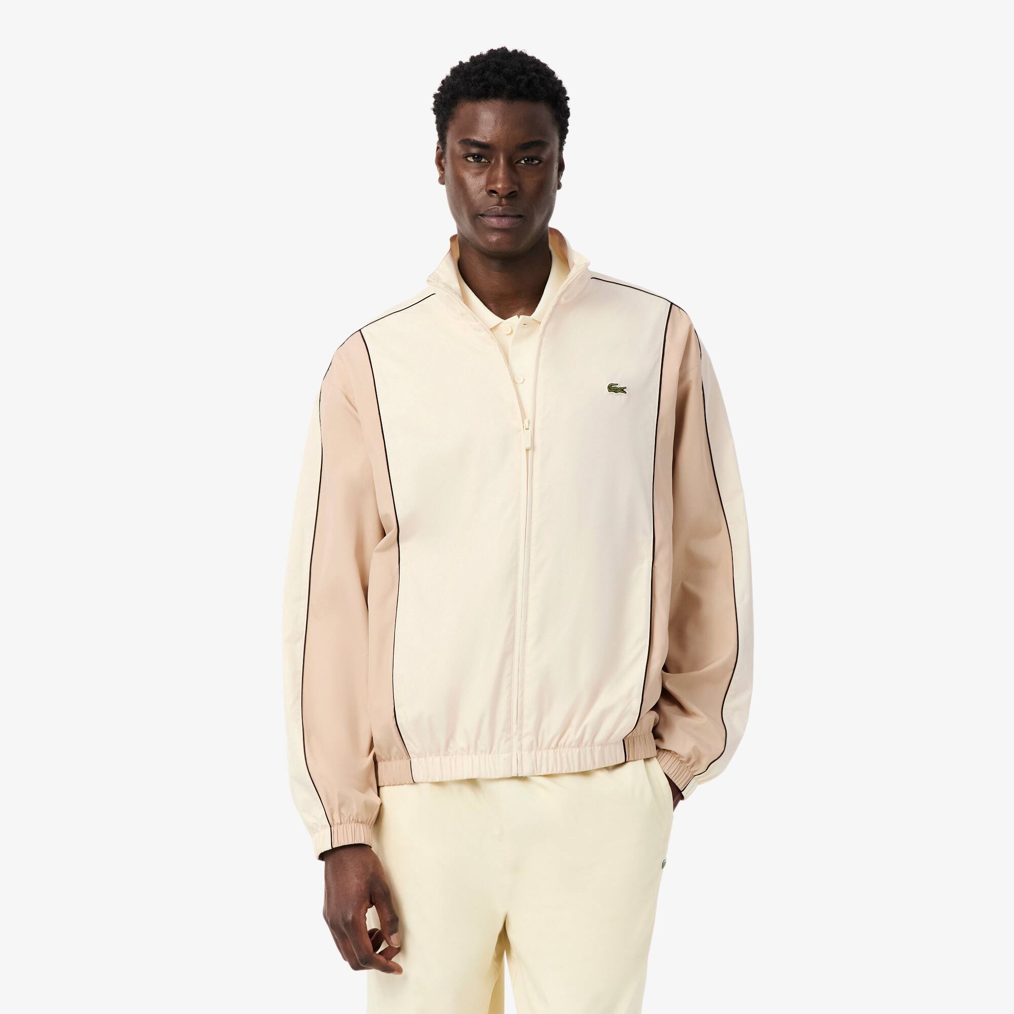 Colour-Block Water-Repellent Track Jacket - Men's Jackets & Coats