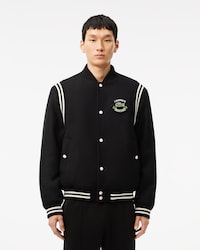 Wool Contrast Badge Varsity Jacket