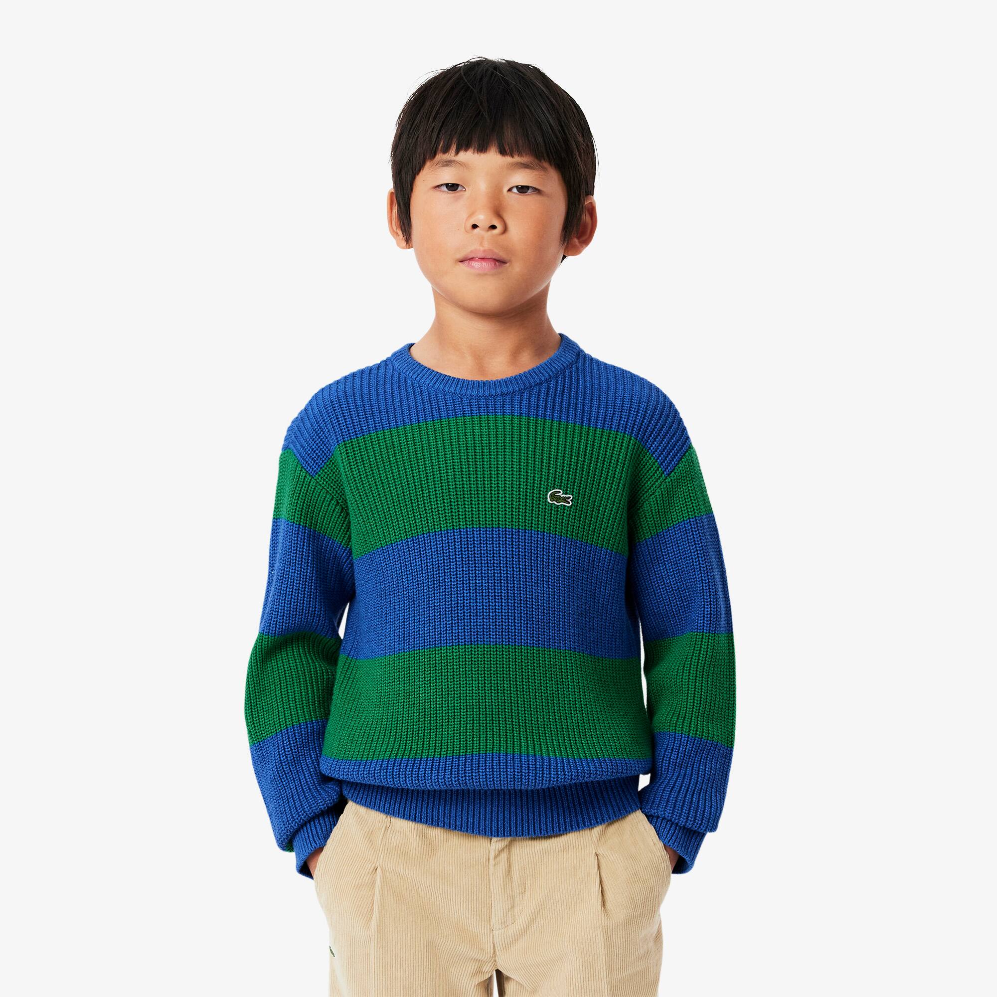 Two Tone Striped Cotton Sweater Boys' Knitwear Sweatshirts (2