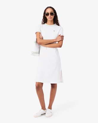 Trim Accent Jersey T-shirt Dress