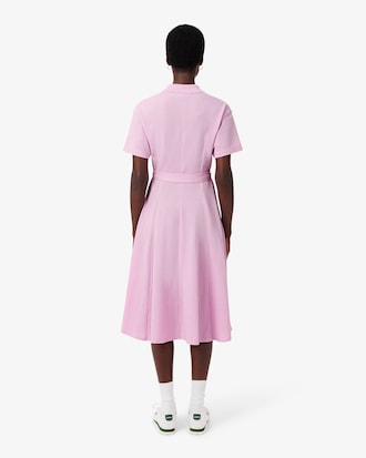 Flared Piqu&eacute; Polo Dress