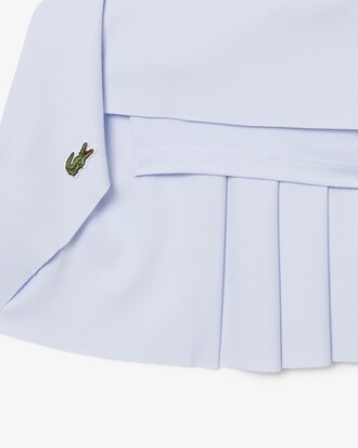 Oxford Cotton Pleated Skirt