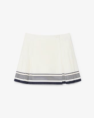 Short Pleated Wrap Skirt