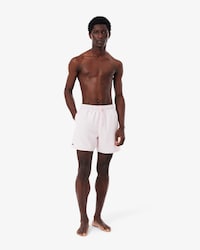 Mid Length Monochrome Swim Trunks