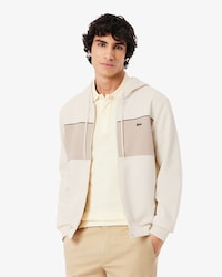 Colour-Block Zipped Hoodie